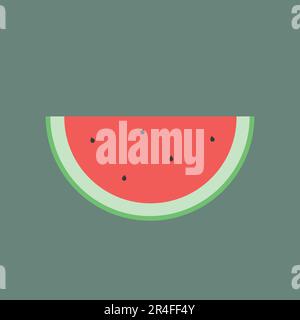 Watermelon flat icon vector. summer Stock Vector