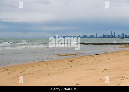 Horizontal line of the beach, in Pattaya, Thailand Stock Photo