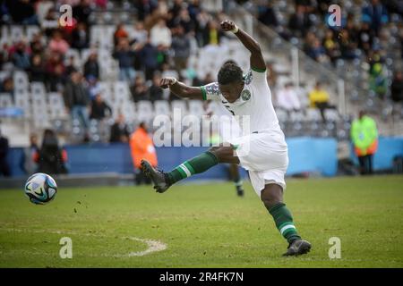 La Plata, Argentina. 27th May, 2023. Jude Sunday of Nigeria seen in action during the match between Brasil vs Nigeria as part of World Cup u20 Argentina 2023 - Group D at Estadio Unico 'Diego Armando Maradona' Final Score: Brazil 2 - 0 Nigeria Credit: SOPA Images Limited/Alamy Live News Stock Photo