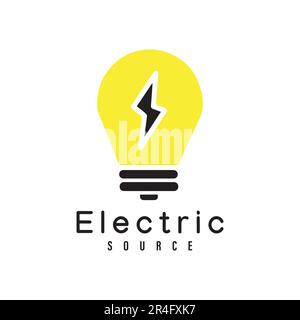 Electric Bull Logo Design Electric Idea Logotype Stock Vector