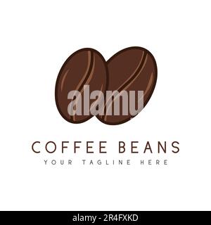 Coffee Beans Logo Design Coffee Seeds Logotype Coffee Shop Stock Vector