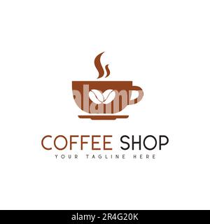 Coffee House Logo Design Coffee Shop Logotype Hot Coffee Stock Vector