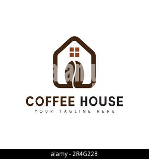 Coffee House Logo Design Coffee Shop Logotype Hot Coffee Stock Vector