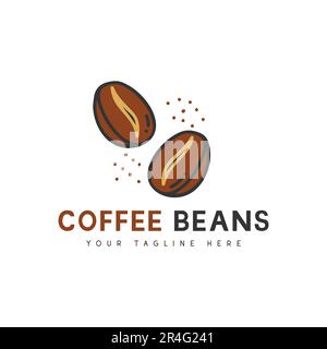 Coffee Beans Logo Design Coffee Seeds Logotype Coffee Shop Stock Vector