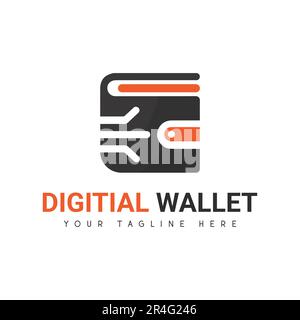 Digital Wallet Logo Design Online Payment Logo Stock Vector