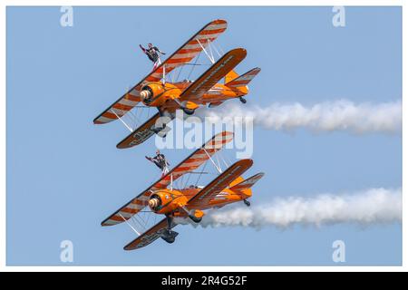 Bangor Sea Festival Wingwalkers Stock Photo