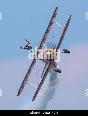 Bangor Sea Festival Wingwalkers Stock Photo