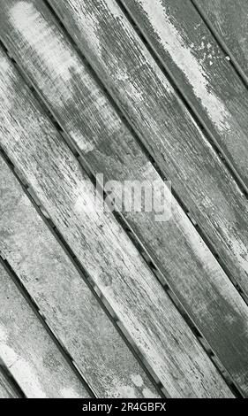 Diagonal pattern of monochrome grunge wood plank for abstract background Stock Photo