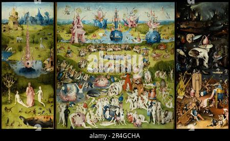 The Garden of Earthly Delights. Hieronymus Bosch. 1490 - 1500. Stock Photo
