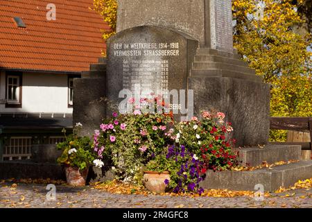 Memorial stone in Strassberg Harz Stock Photo