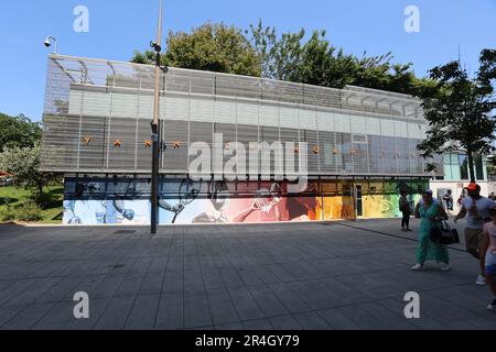 Paris, France. 28th May, 2023. The Inauguration of the Yannick Noah mural at Roland-Garros 2023 on May 28, 2023 in Paris, France. Photo by Nasser Berzane/ABACAPRESS.COM Credit: Abaca Press/Alamy Live News Stock Photo