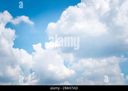 Cumulonimbus clouds. cumulus cloud. Puffy or cotton like or fluffy cloud blue sky white fluffy clouds over blue sky landscape. Stock Photo