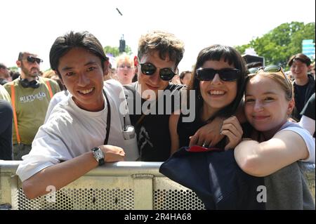 London, UK. 28th May, 2023. Cross The Tracks - Arena WKND 1, Brockwell park. Credit: See Li/Picture Capital/Alamy Live News Stock Photo