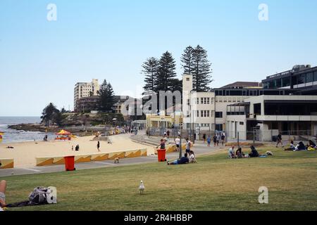 Sydney, NSW, Australia - 12-15-2019: People relaxing at south Cronulla park. Stock Photo
