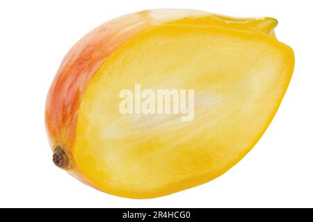 Sliced ripe yellow mango. Isolated on a white background. File contains clipping path Stock Photo