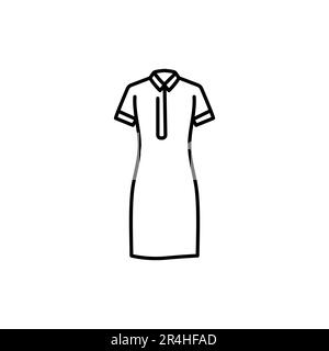 Sports dress black line icon. Pictogram for web page, mobile app, promo. Stock Vector