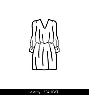 Dress shemiz black line icon. Pictogram for web page, mobile app, promo ...