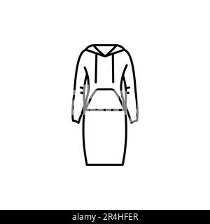 Sports dress dress black line icon. Pictogram for web page, mobile app, promo. Stock Vector