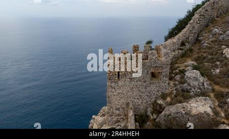 View from fortress, Alanya, Turkey. Bay in mediterranean sea. Stock Photo