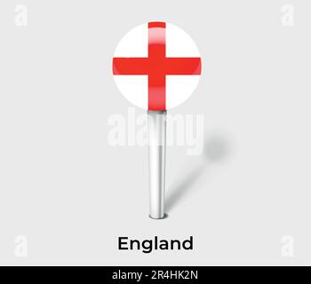 England country flag pin map marker Stock Vector
