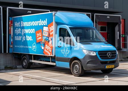 Tielbeke Albert Heijn Mercedes-Benz Sprinter delivery van at warehouse in Zwolle, Netherlands Stock Photo