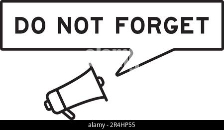dont forget clipart black and white