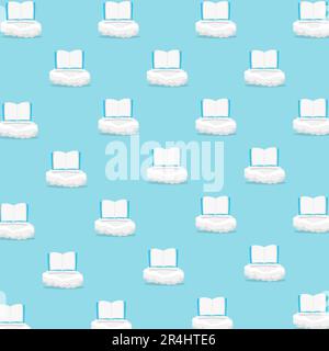Books Patterns Background cartoon. Vector and Illustrations Stock Vector