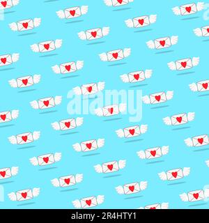 Love Patterns Background cartoon. Vector and Illustrations Stock Vector