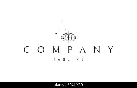 Vector logo on which an abstract image of a magnetic field in a linear style. Stock Vector