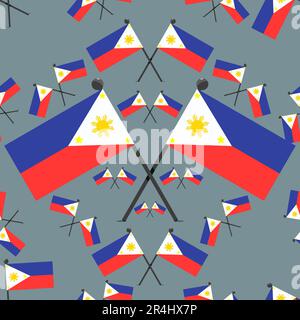Vector Illustration of Pattern Czech Flags and Color Background. Stock Vector