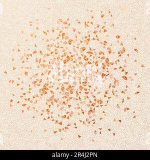 Abstract geometric background. Artistic scattered low poly triangles with colored gradient. Appealing vector illustration. Stock Vector