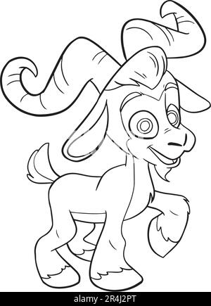 Coloring Page for Kids - Goat Graphic by MyBeautifulFiles · Creative Fabrica