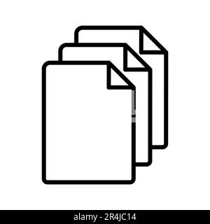 Paper line document icon, great design for any purposes. Simple design. Vector illustration Stock Vector