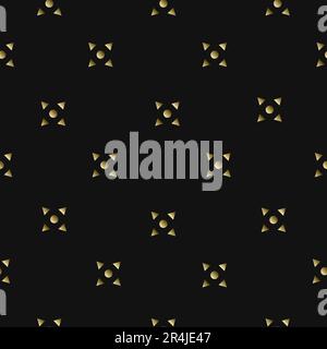 Vector Illustration Of Abstract Golden Pattern, Gold and Black Colors Background Stock Vector