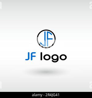 Typography JF letter logo vector editable vector Illustration Stock Vector