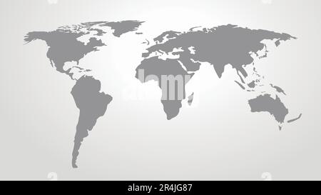 World map vector perspective view Stock Vector