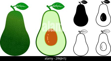 Avocado Fruit Icon vector illustration Stock Vector