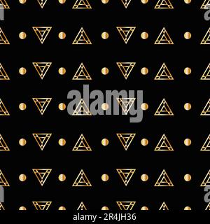 Vector Illustration of Abstract Pattern, Gold and Black Colors Background Stock Vector