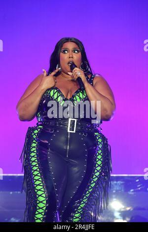 Lizzo performs on Day 2 of BottleRock Napa Valley Music Festival at Napa Valley Expo on May 27, 2023 in Napa, California. PHoto: Casey Flanigan/imageSPACE Stock Photo