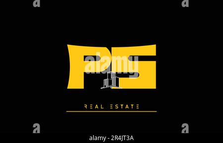 Real Estate letters Modern Creative logo PS , SP Stock Vector