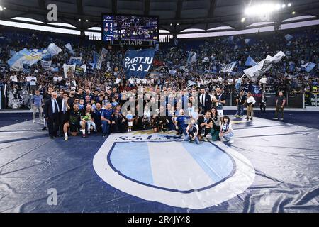 Rome, Italy. 28th May, 2023. May 28, 2023, Rome, Italy: SS Lazio Team during the Serie A match between SS Lazio and USC Cremonese at Stadio Olimpico on May 28, 2023 in Rome, Italy. (Credit Image: © Gennaro Masi/LPS via Credit: Zuma Press/Alamy Live News