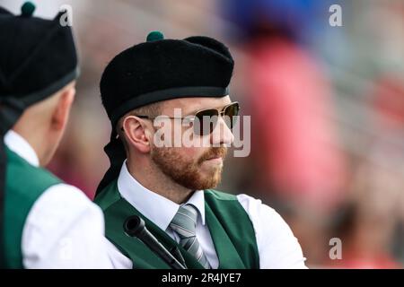 May 28th, 2023, Mallow, Ireland - Munster Ladies Gaelic Football Senior Final: Cork 5:14 - Kerry 2:17 Stock Photo