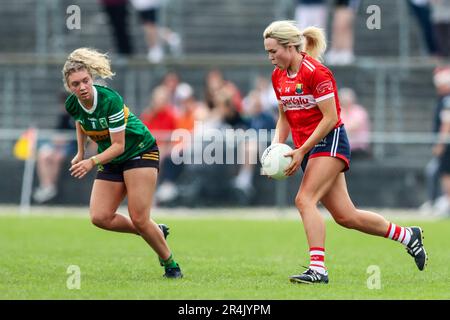 May 28th, 2023, Mallow, Ireland - Munster Ladies Gaelic Football Senior Final: Cork 5:14 - Kerry 2:17 Stock Photo