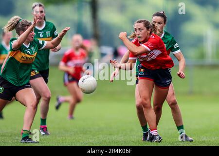 May 28th, 2023, Mallow, Ireland - Munster Ladies Gaelic Football Senior Final: Cork 5:14 - Kerry 2:17 Stock Photo