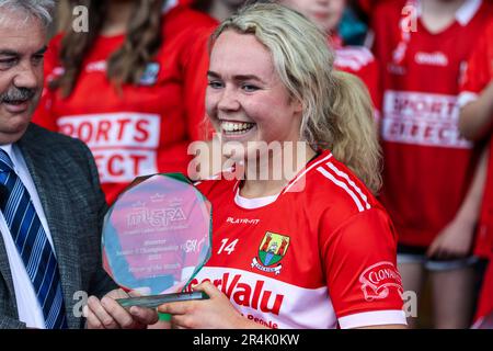 May 28th, 2023, Mallow, Ireland - Munster Ladies Gaelic Football Senior Final: Cork 5:14 - Kerry 2:17 Stock Photo