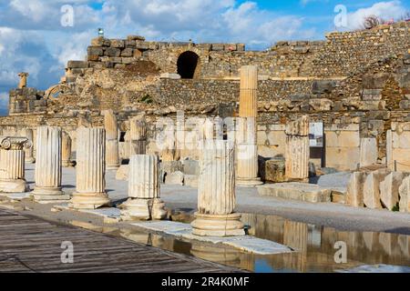 Ruins of the ancient city of Ephesus, located on the territory of Turkey Stock Photo