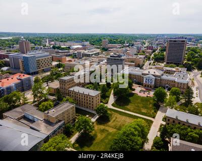 View of University of Wisconsin-Madison, Madison, Wisconsin, USA, on a beautiful summer day. Stock Photo