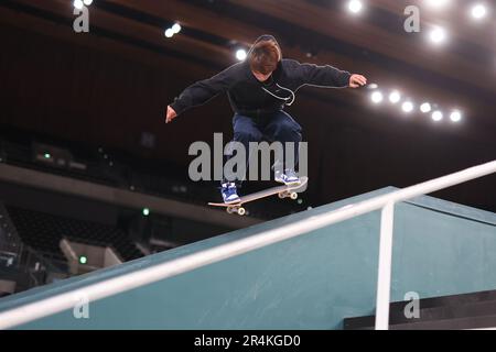 Tokyo, Japan. 26th May, 2023. Yuto Horigome (JPN) Skateboarding : 2023 UPRISING TOKYO practice at Ariake Arena in Tokyo, Japan . Credit: Naoki Morita/AFLO SPORT/Alamy Live News Stock Photo