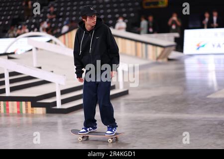 Tokyo, Japan. 26th May, 2023. Yuto Horigome (JPN) Skateboarding : 2023 UPRISING TOKYO practice at Ariake Arena in Tokyo, Japan . Credit: Naoki Morita/AFLO SPORT/Alamy Live News Stock Photo