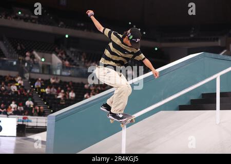 Tokyo, Japan. 27th May, 2023. Kairi Matsumoto (JPN) Skateboarding : 2023 UPRISING TOKYO Men's Skateboard Street Semi-Final at Ariake Arena in Tokyo, Japan . Credit: Naoki Morita/AFLO SPORT/Alamy Live News Stock Photo